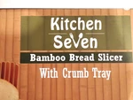 Kitchen Seven Bamboo Bread Slicer With Crumb Tray Cutter. Fixed Price $18.99.