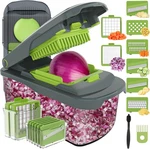 Food Chopper Manual Hand With Container, Mandolin Vegetable Slicer Onion Dicer. Fixed Price $33.99.