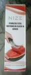New Nize Stainless Steel Watermelon Slicer & Server W/non-slip Rubber Handle. Fixed Price $12.99.
