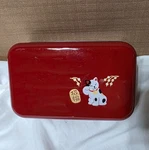 Kotobuki Red Bento Box Fortune Cat 5.5 3.5 With 2 Compartments ---new. Fixed Price $19.99.