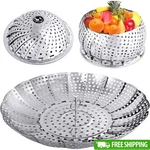 Collapsible Steamer Basket Stainless Steel Kitchen Tool Vegetable Food. Fixed Price $8.96.