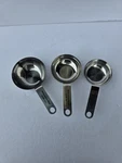 Professional Measuring Cups Stainless Steel Set 3 Metal. Fixed Price $40.00.