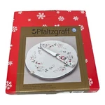 Pfaltzgraff Christmas Winterberry Cheese Tray With Sculpted Slicer. Fixed Price $10.00.