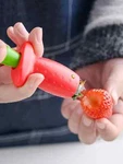 Strawberry Stem Gem Leaf Huller Remover Fruit Corer Slicer Cutter Splo-ig. Fixed Price $10.99.