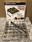 King Kooker Stainless Steel Jalape Rack With Corer Hole Model 36JR. Fixed Price $9.95.
