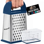 Gorilla Grip 4-SIDED 100% Bpa-free Cheese Grater With 9.2" X 5", Blue. Fixed Price $30.85.