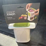 Joseph Chopcup Manual Vegetable Chopper White Green Dishwasher Safe. Fixed Price $12.99.