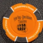 Hd Toulon France - French Riviera International Harley Poker Chip (org/blk). Fixed Price $9.99.