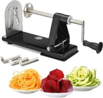Ico 3-BLADE Steel Vegetable Spiralizer Slicer And Curly Fry Cutter Zoodles Make. Fixed Price $46.32.