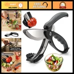 Double Blade Scissors - Lettuce Chopper For Quick Chopped Salads, Black. Fixed Price $37.99.