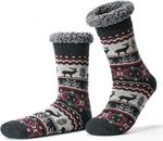 Men's Fuzzy Slipper Non-slip Grips, Thermal Winter Socks, Plush Sherpa. Fixed Price $15.68.