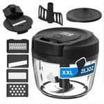 Lebenlang Manual Food Processor & Onion Chopper - 26 Oz Incl. Useful Acessory.... Fixed Price $21.19.