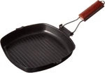 Kole 9-1/2 Inch Square Griddle Pan With Wooden Handle, Regular, Brand New. Fixed Price $22.95.