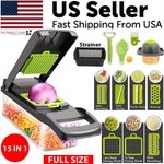 15 Vegetable Chopper Onion Dicer Mandoline Slicer Kitchen Food Cutter Tool. Fixed Price $17.99.