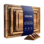 Kikcoin Cutting Boards For Kitchen, 3 Pcs Wooden B... Usa Fast Ship. Fixed Price $55.56.
