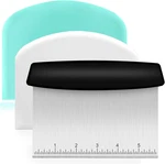 New Stainless Steel Bench & Dough Scraper Set 3-PIECE Kitchen Tool Fast Ship. Fixed Price $13.72.