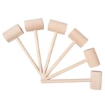 6PCS Wooden Hammers, Natural Hardwood Crab Lobster Seafood Mallets. Fixed Price $19.86.