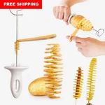 Spiral Potato Cutter Twisted Slicer Diy Vegetable Fruit Kitchen Gadget Creative. Fixed Price $9.99.