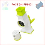 "2-IN-1 Deluxe Hand Crank Rotary Drum Grater, Shredder & Slicer Kitchen Tool F. Fixed Price $15.07.