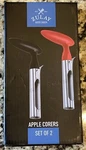 New Zulay Kitchen Premium Apple Corers Set Of Two Red And Black. Fixed Price $29.99.