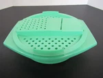Vintage Tupperware Cheese Grater Slicer 787-3 W/ Bowl 786-3 Jadeite Green 10.5". Fixed Price $9.95.
