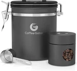 Stainless Steel Canister - Medium 16OZ, Gray Coffee Grounds And Beans Container. Fixed Price $26.28.