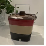 Vintage Gold Fish Brand Melamine Bento Lunch Box 3-COMPARTMENT Handle Snap Lid. Fixed Price $49.00.