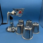 King Kutter Healthy Gourmet Kitchen Cutter Food Processor W/ 5 Cones Euc. Fixed Price $79.99.