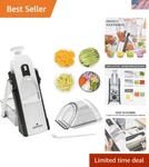 Upgrade Safe Mandoline Slicer: Adjustable Vegetable Cutter With Stainless Ste.... Fixed Price $51.00.
