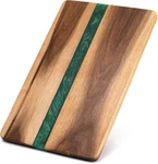 Wood Cutting Board, Resin Chopping For Meat, Cheese Vegetables, Bre. Fixed Price $28.48.