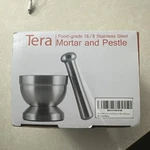 Tera Food-grade 18/8 Stainless Steel Mortar And Pestle Brush Pill Crusher. Fixed Price $10.00.