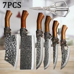 Professional Chef Knife Set Butcher Meat Cleavers Friut Knives Kitchen Scissors. Fixed Price $45.74.