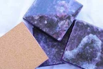 Amethyst Quartz Coaster Set, Kitchen Ware Cyber Monday Sale Gifts. Fixed Price $258.09.