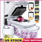 5 Cup Vegetable Chopper Slicer W/ 6 Blades Kitchen Gadget Dishwasher Safe New. Fixed Price $63.98.