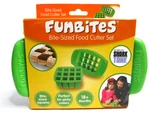 Green Funbites Sized Food Cutter + Popper Top For Kids (squares) Bpa Free. Fixed Price $18.00.
