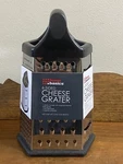 Home Basics 6 Sided Stainless Steel Cheese Grater With Non-skid Rubber Base, Bla. Fixed Price $24.95.