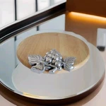 Winsome 12 Round Beechwood & Pewter Cheese Tray Board Vintage.. Fixed Price $29.99.