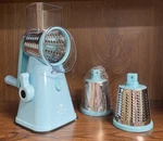 Zulay Kitchen Rotary Cheese Grater Manual Shredder W/suction Drums And 3 Blades. Fixed Price $16.99.