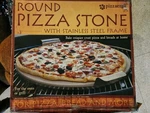 Pizzacraft Round Baking Stone W/ Wire Frame, Box 15" Make Authentic. Fixed Price $30.00.