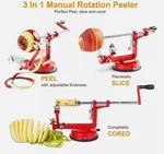 3 1 Apple Fruit Corer Slicer Peeler Slinky Machine Potato Cutter *** -. Fixed Price $13.50.
