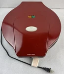 Sensio Bella Pizza Maker Red Non Stick Model #135888 For 12". Fixed Price $19.99.