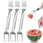 3 Pack Watermelon Fork Slicer 2-IN-1 Stainless Steel Fruit Cutter Tool. Fixed Price $20.25.