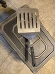 Over Sized Spatula With Folding Handle. Stainless Steel. Camping Panini Pizza. Fixed Price $10.99.