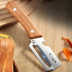 Wooden Handle Vegetable Peeler Stainless Steel Kitchen Fruit Carrot Potato Slice. Fixed Price $7.34.