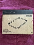 Pampered Chef Small Bar Pan #1448 With Box & Scraper Retired Stoneware Baking. Fixed Price $36.99.