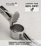 Heavy Duty Garlic Press Aluminum Crusher Professional Kitchen Mincer Tool. Fixed Price $7.84.
