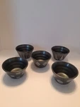 Set Of 5 Kotobuki Bowls Measure 3" Black Kitchen Accessory With Asian Flair. Fixed Price $18.99.