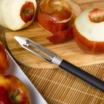 Rada Stainless Steel Vegetable Peeler, Blade Swivels, Durable Black Resin Handle. Fixed Price $22.98.