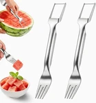 2-IN-1 Stainless Steel Watermelon Fork Slicer Cutter, Summer Kitchen Gadget. Fixed Price $15.60.