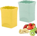Daszerx Cup Fruit Set, Strawberry Slicer, 2 Pcs Blue,yellow,cyan. Fixed Price $14.40.